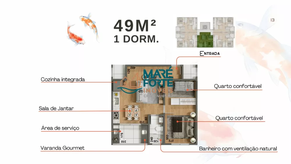 Apartamento à venda com 1 quarto, 49m² - Foto 3