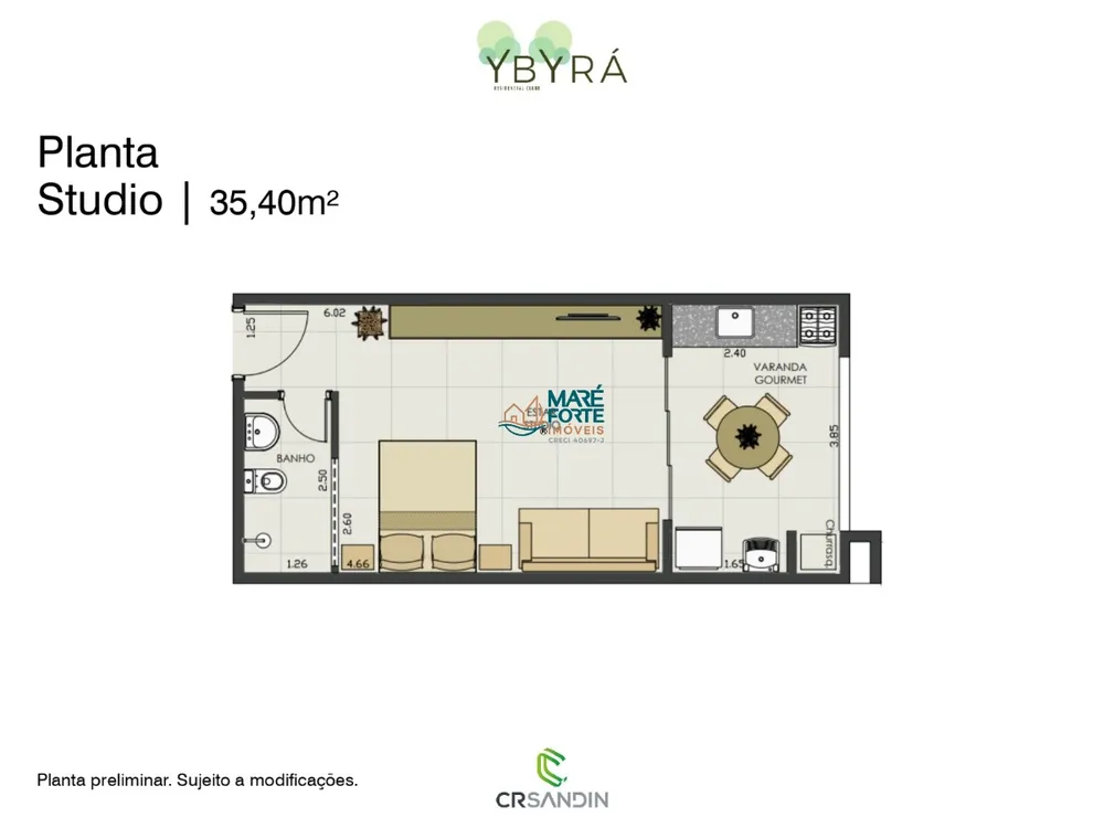 Apartamento, 1 quarto, 35 m² - Foto 7