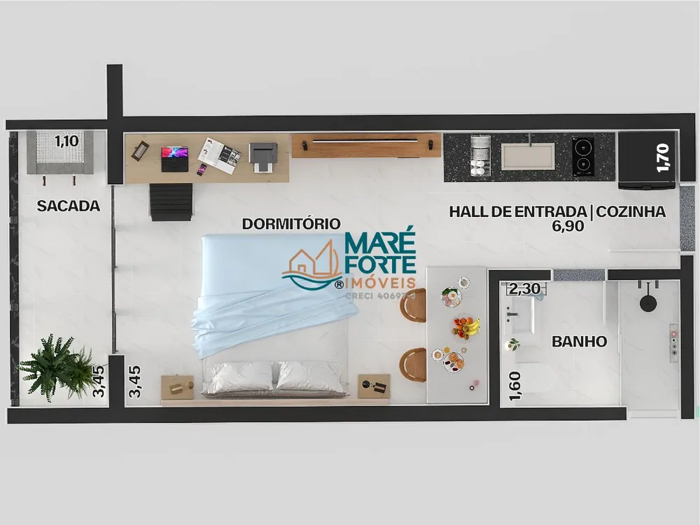 Apartamento, 1 quarto, 30 m² - Foto 7