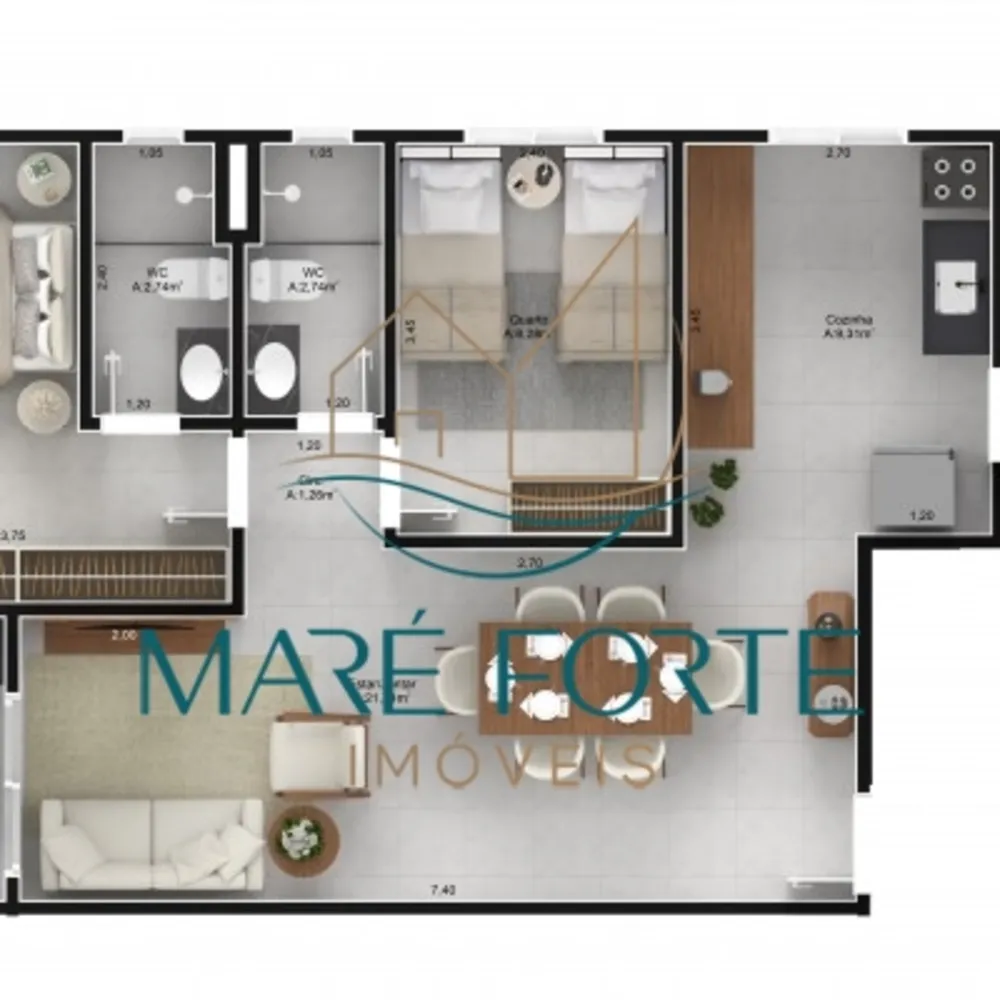 Apartamento, 2 quartos, 61 m² - Foto 15
