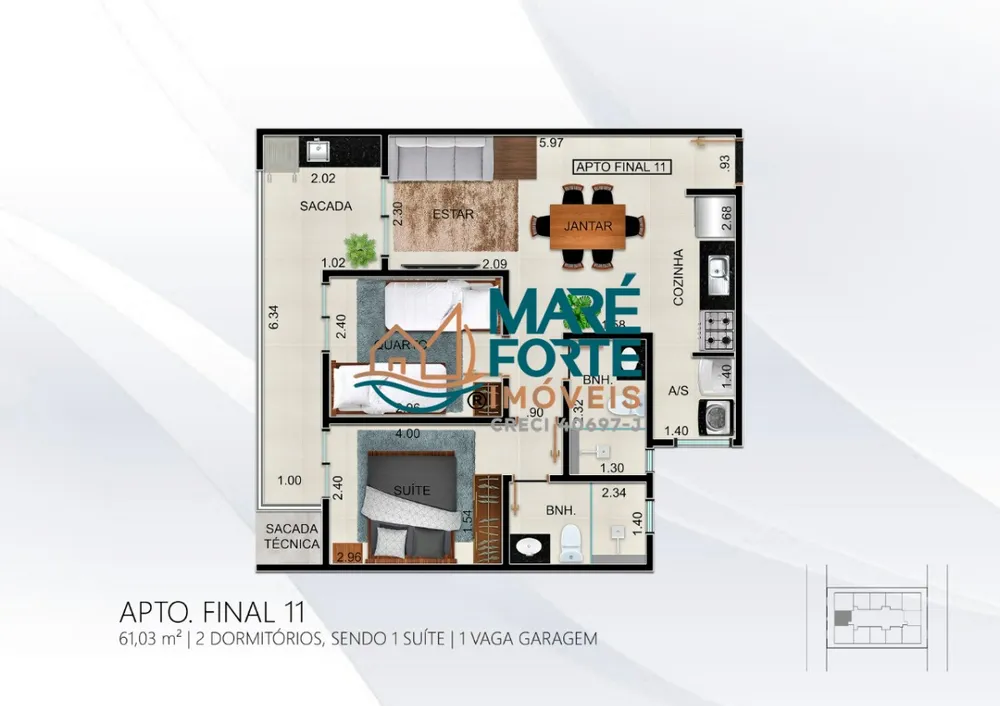 Apartamento, 2 quartos, 58 m² - Foto 6