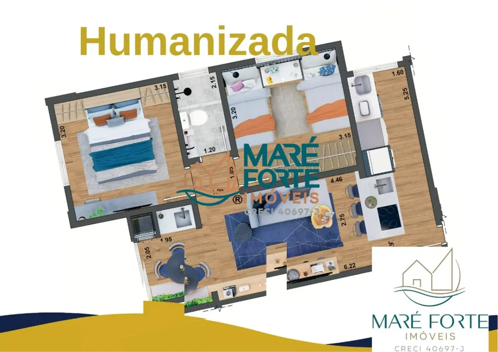 Apartamento, 2 quartos, 56 m² - Foto 9