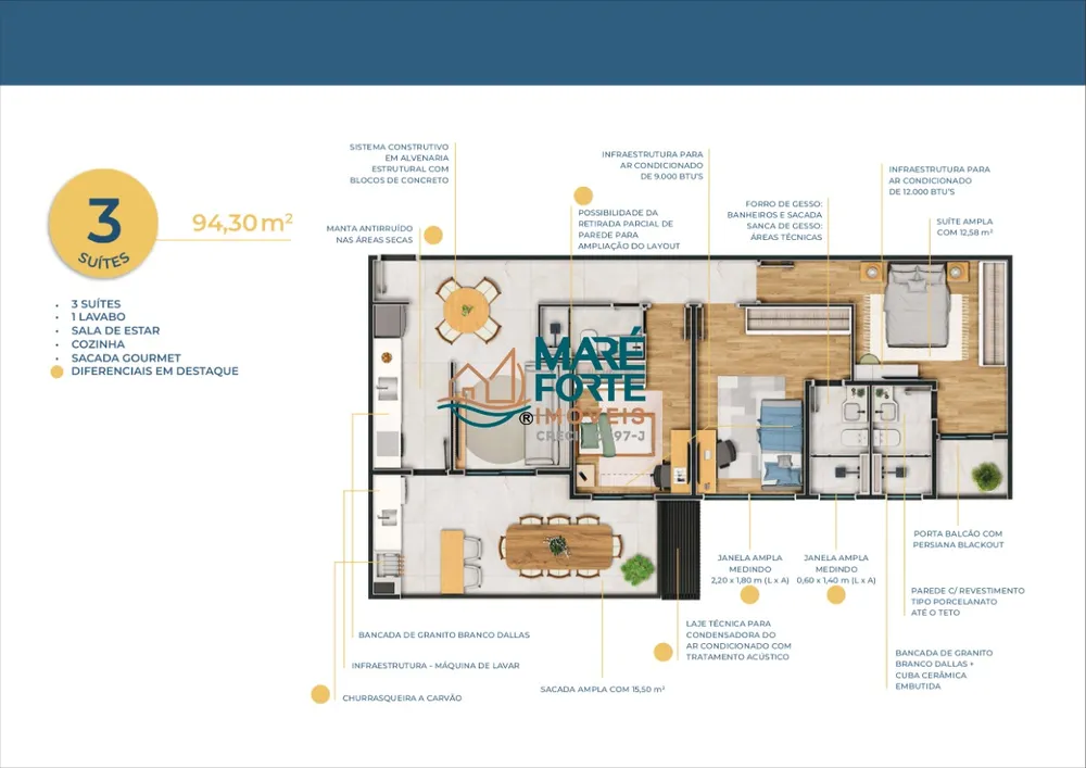 Apartamento, 1 quarto, 53 m² - Foto 9