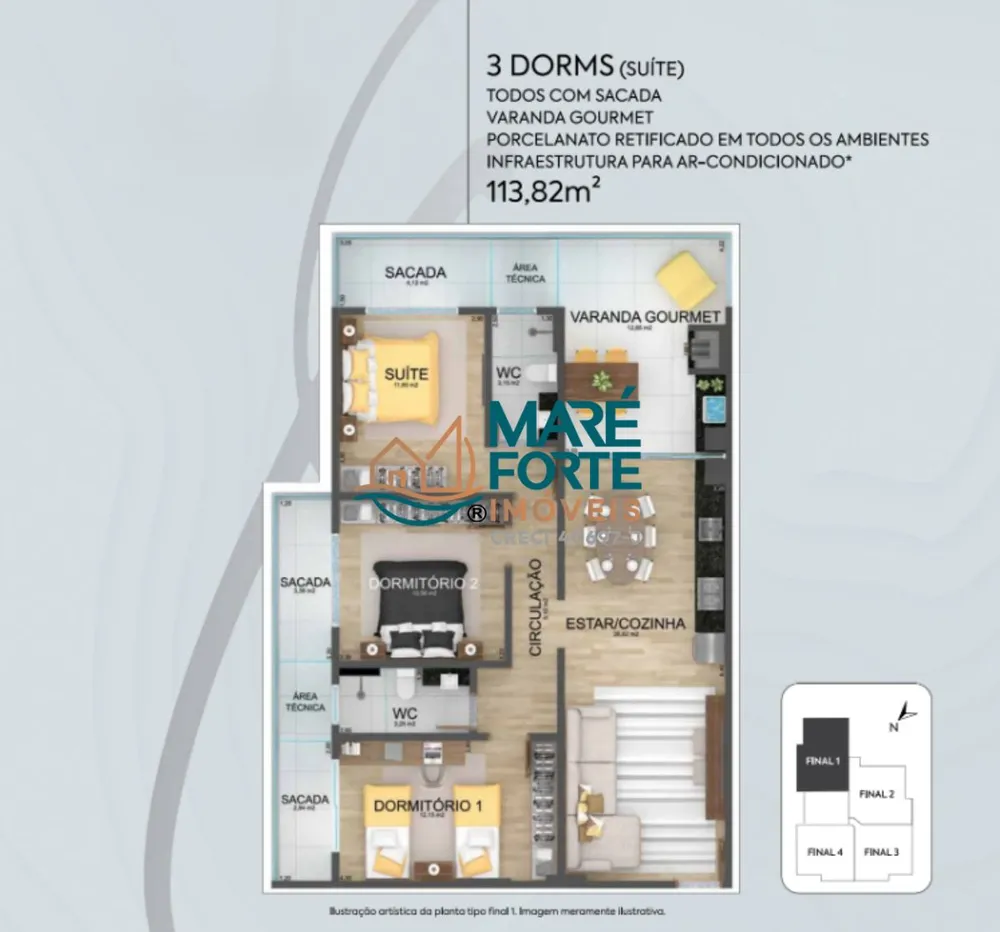 Apartamento, 3 quartos, 97 m² - Foto 2