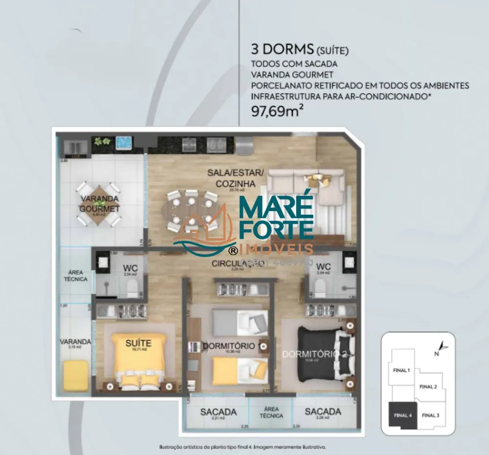 Apartamento, 3 quartos, 97 m² - Foto 4