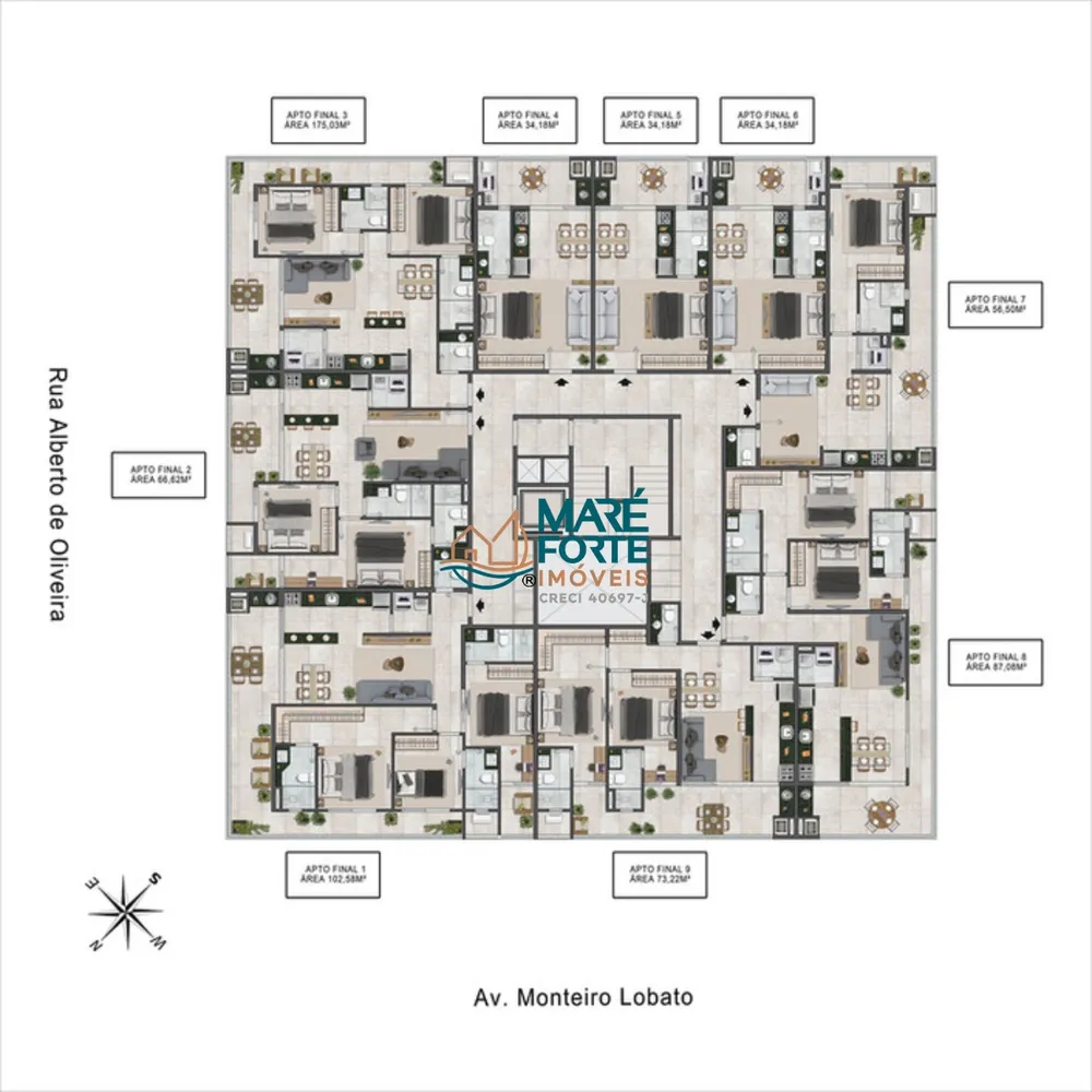 Apartamento, 1 quarto, 56 m² - Foto 3