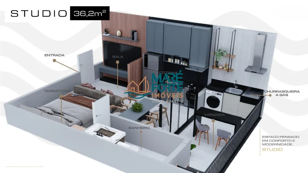 Apartamento, 1 quarto, 36 m² - Foto 7