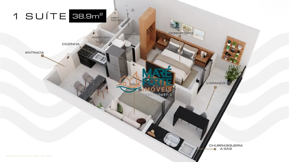 Apartamento, 1 quarto, 36 m² - Foto 9