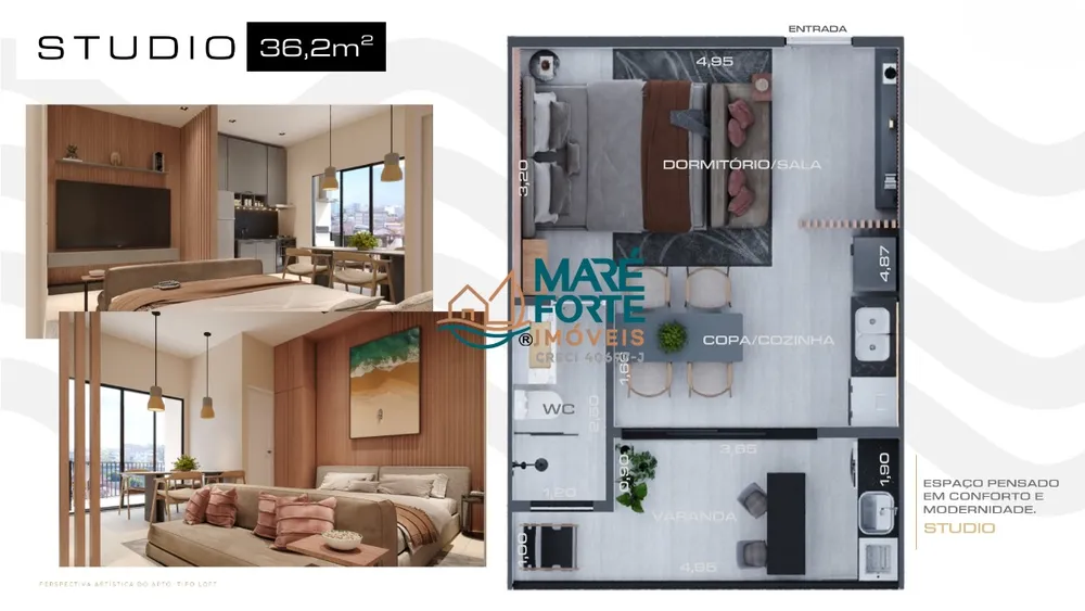 Apartamento, 1 quarto, 36 m² - Foto 6