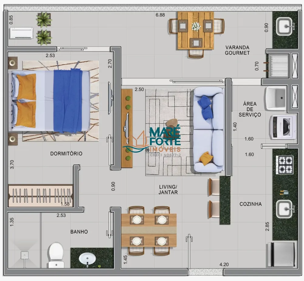 Apartamento, 1 quarto, 44 m² - Foto 5