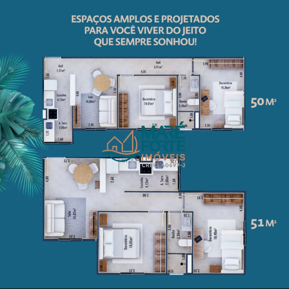 Apartamento, 2 quartos, 50 m² - Foto 3