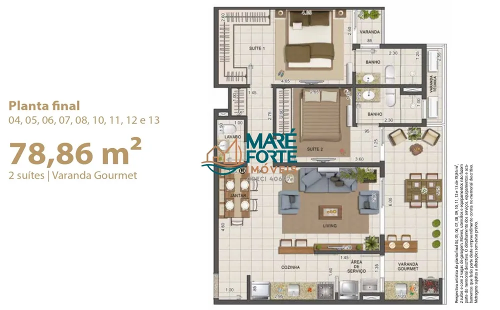 Apartamento, 2 quartos, 78 m² - Foto 3