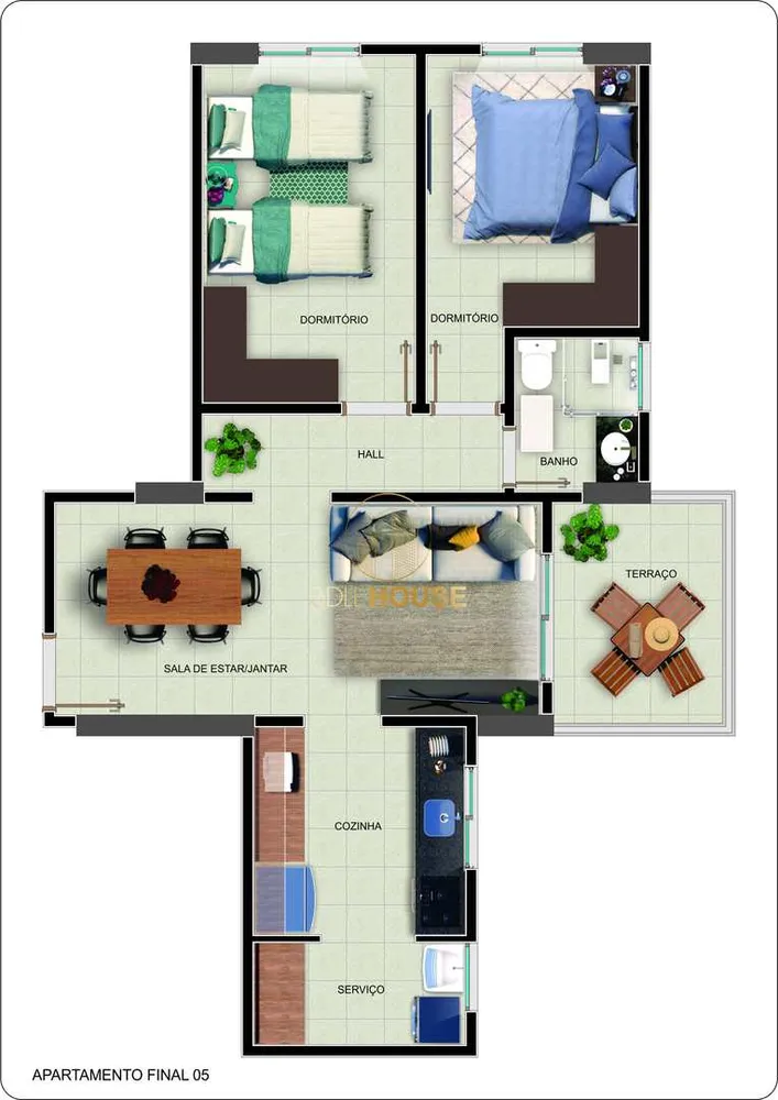 Apartamento, 2 quartos, 60 m² - Foto 1
