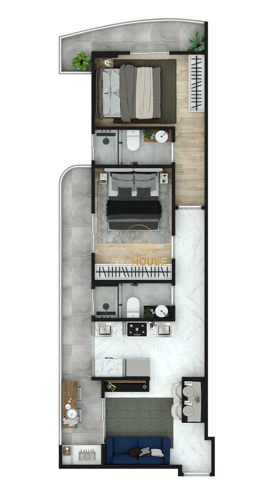 Apartamento, 2 quartos, 56 m² - Foto 4