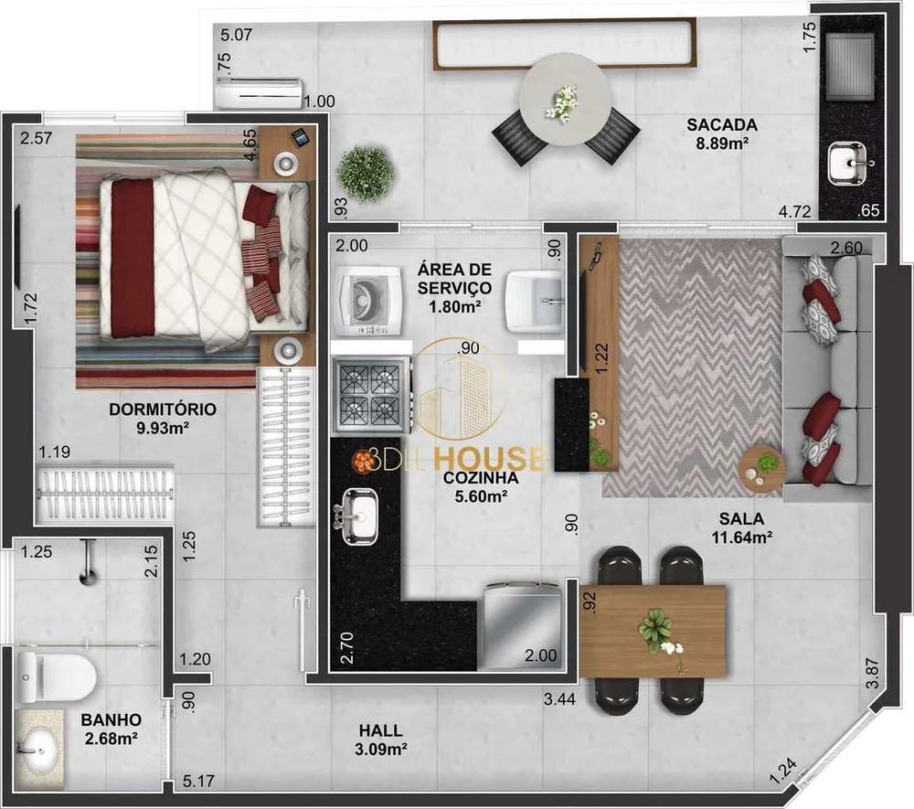 Apartamento, 1 quarto, 49 m² - Foto 14