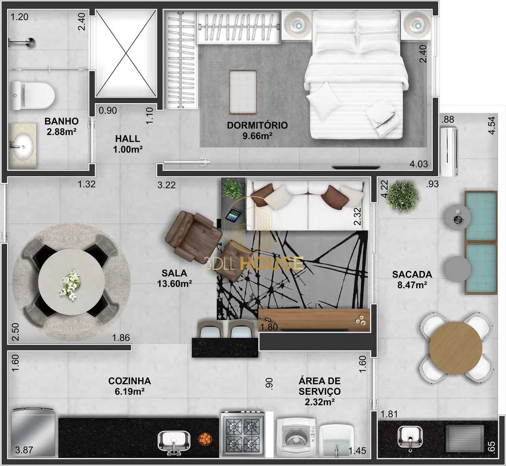 Apartamento, 1 quarto, 49 m² - Foto 11