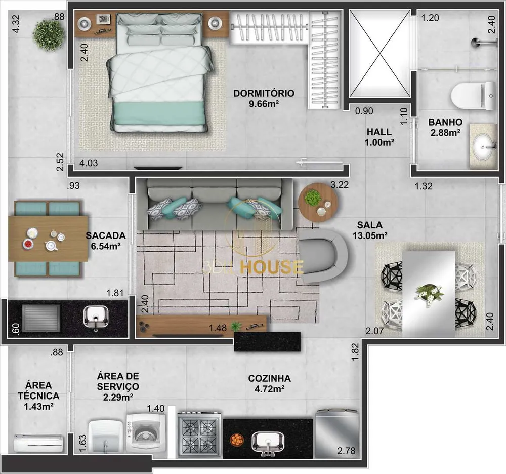 Apartamento, 1 quarto, 49 m² - Foto 6