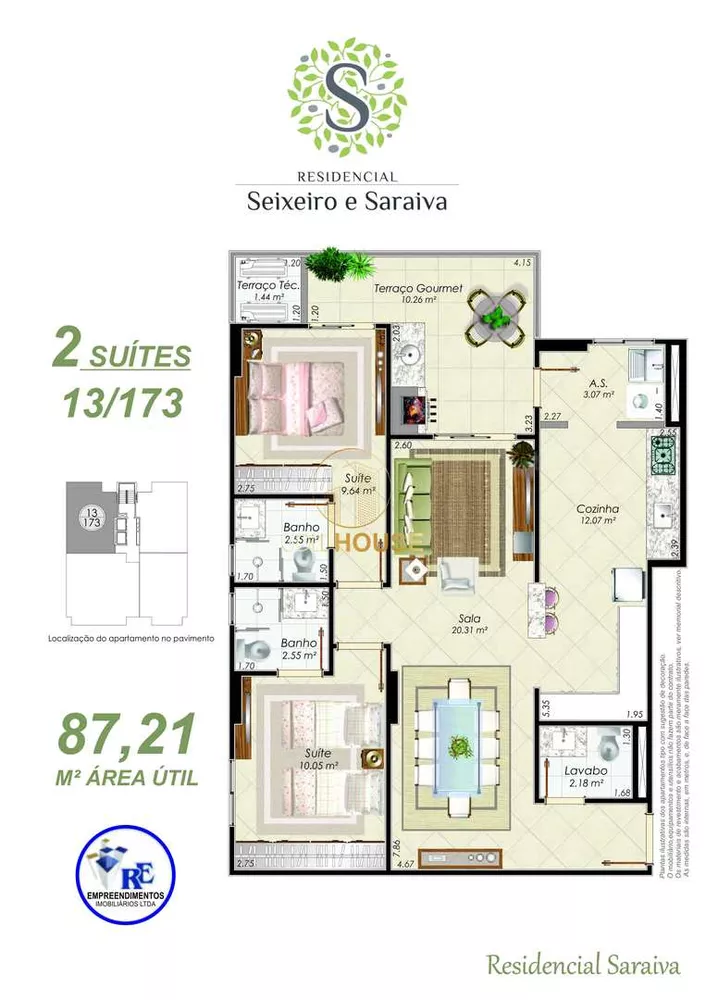 Apartamento à venda com 2 quartos, 88m² - Foto 1