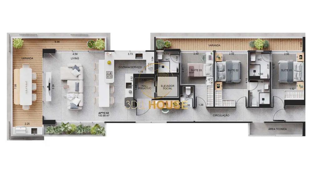 Apartamento, 3 quartos, 150 m² - Foto 7