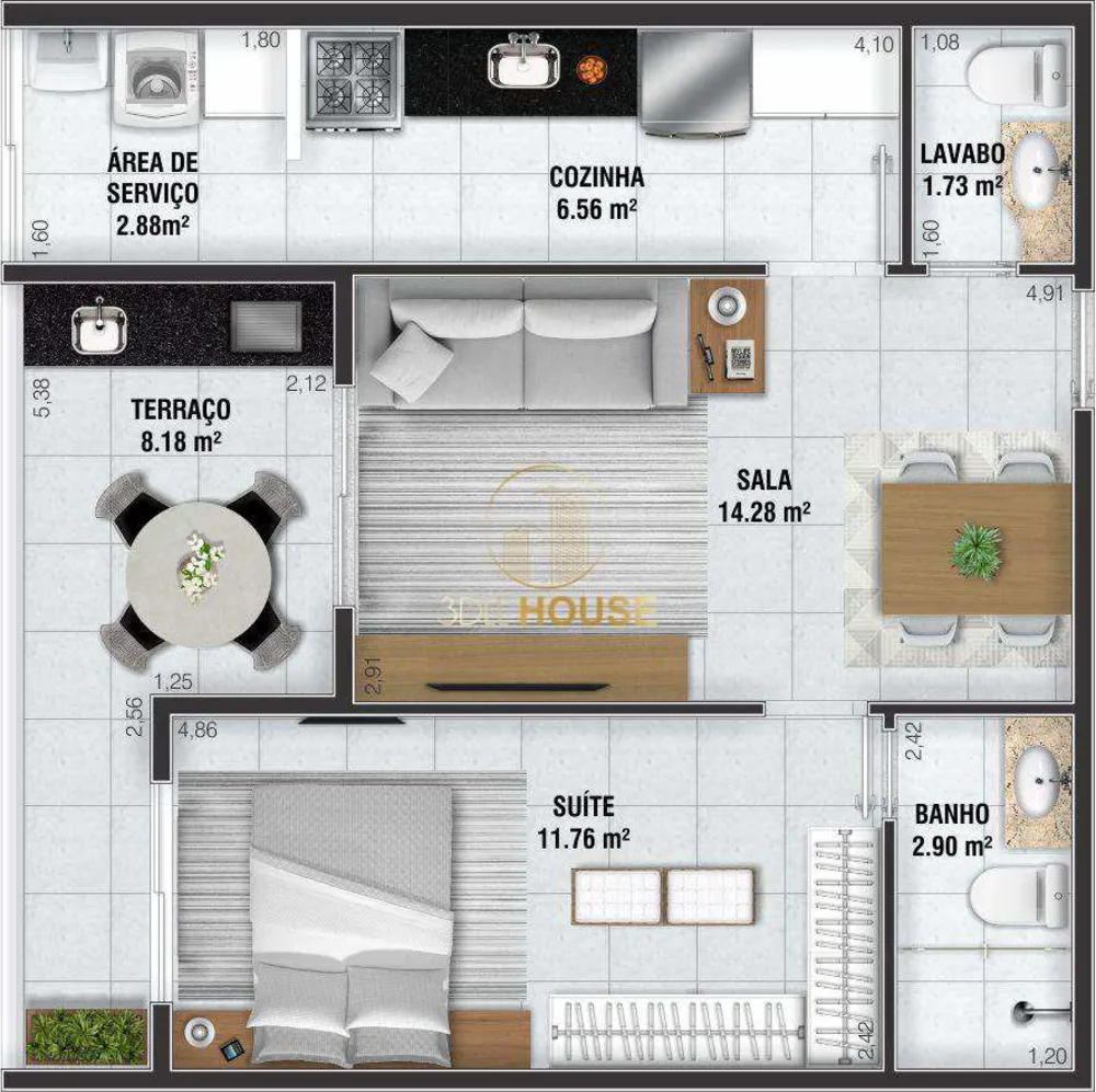 Apartamento, 1 quarto, 55 m² - Foto 13