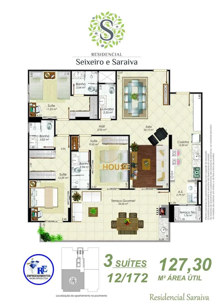 Apartamento, 3 quartos, 128 m² - Foto 1