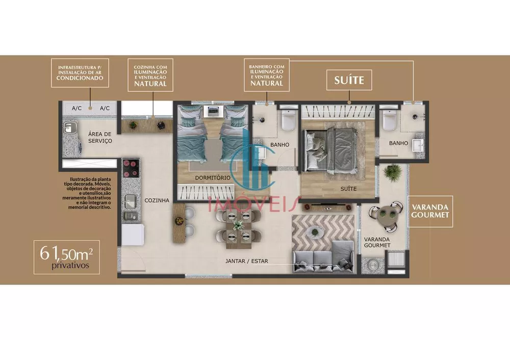 Apartamento, 2 quartos, 102 m² - Foto 1