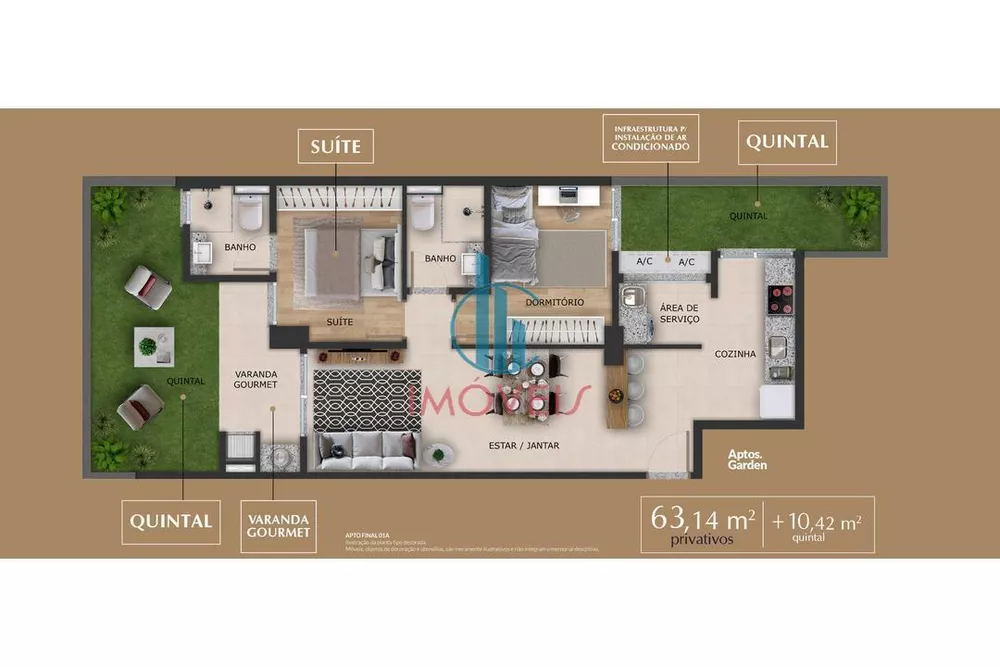 Apartamento, 2 quartos, 102 m² - Foto 2