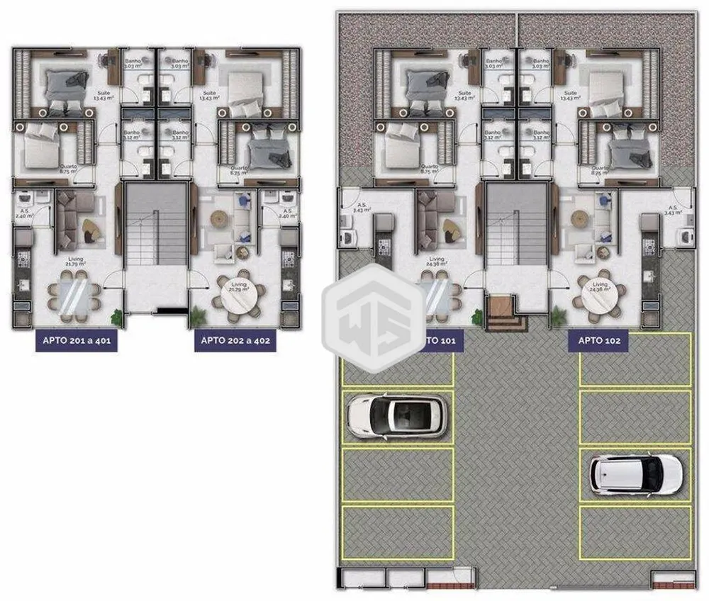 Apartamento, 2 quartos, 67 m² - Foto 2