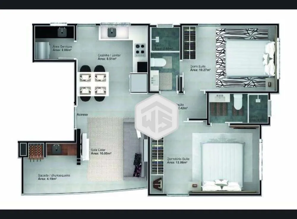 Apartamento, 2 quartos, 62 m² - Foto 7