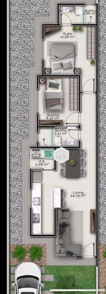 Casa, 2 quartos, 55 m² - Foto 9