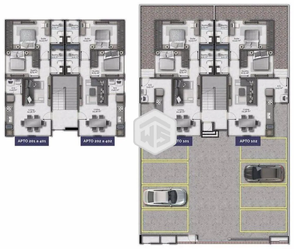 Apartamento, 2 quartos, 67 m² - Foto 3