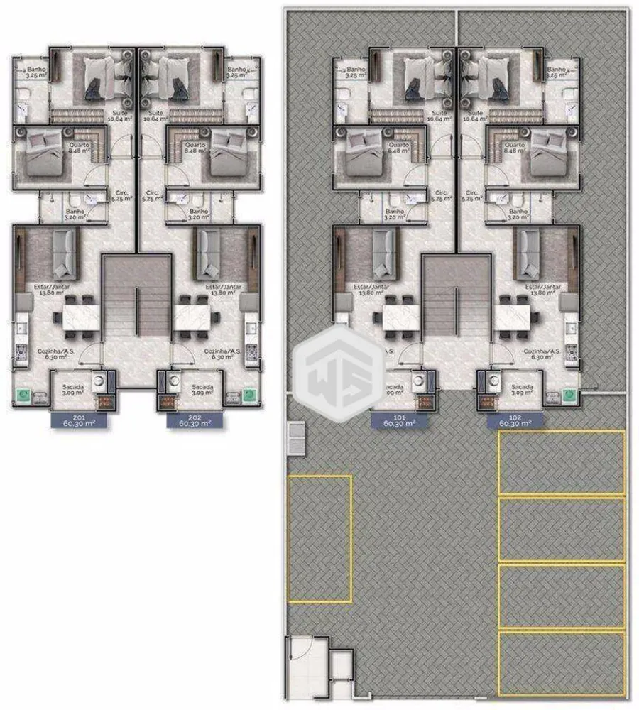 Apartamento, 2 quartos, 60 m² - Foto 4