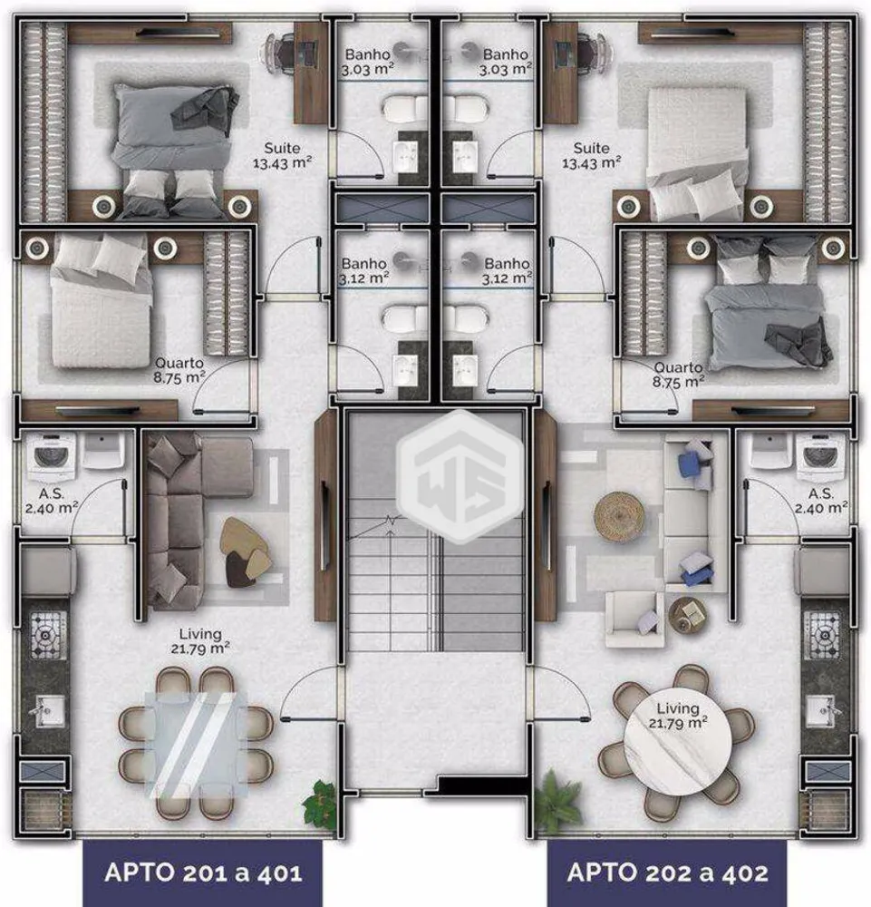 Apartamento, 2 quartos, 67 m² - Foto 3