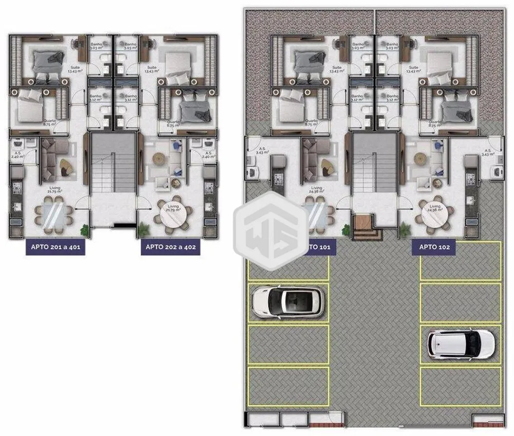 Apartamento, 2 quartos, 67 m² - Foto 1
