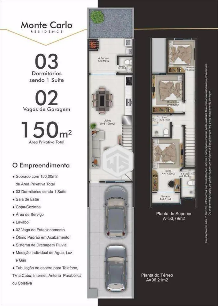 Casa, 3 quartos, 150 m² - Foto 2