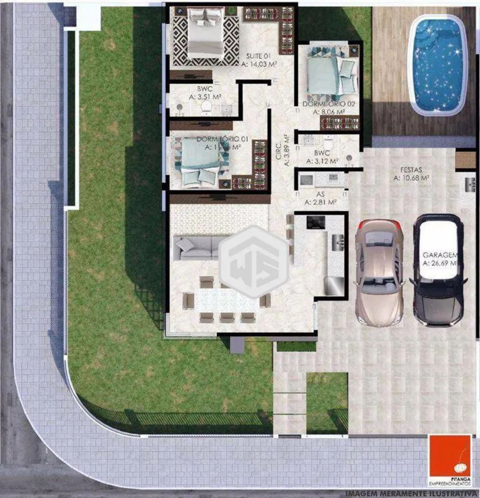 Casa de Condomínio, 3 quartos - Foto 4