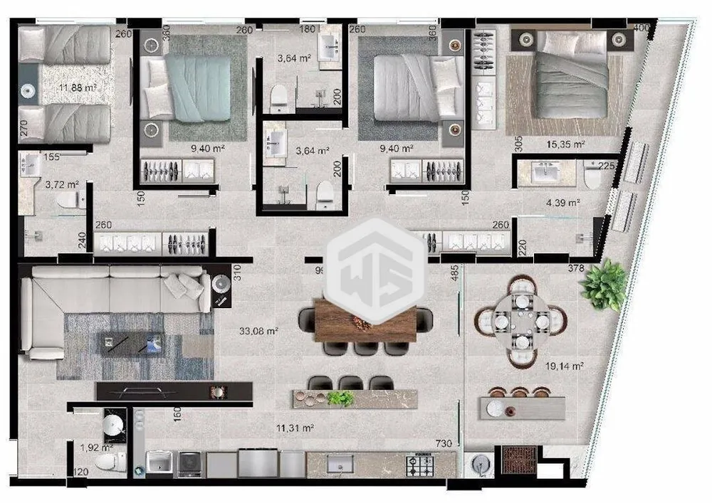 Apartamento, 4 quartos - Foto 8