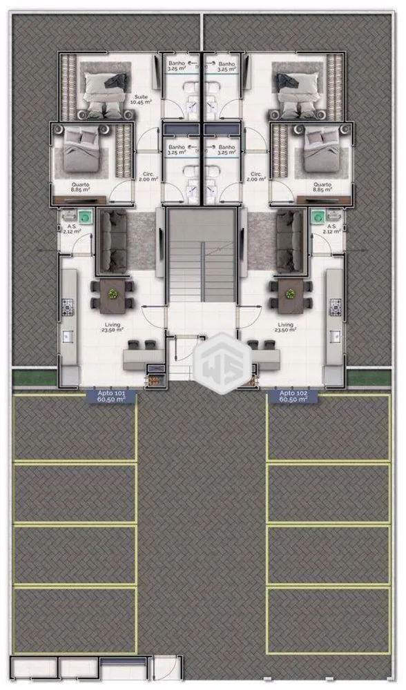 Apartamento, 2 quartos, 60 m² - Foto 3