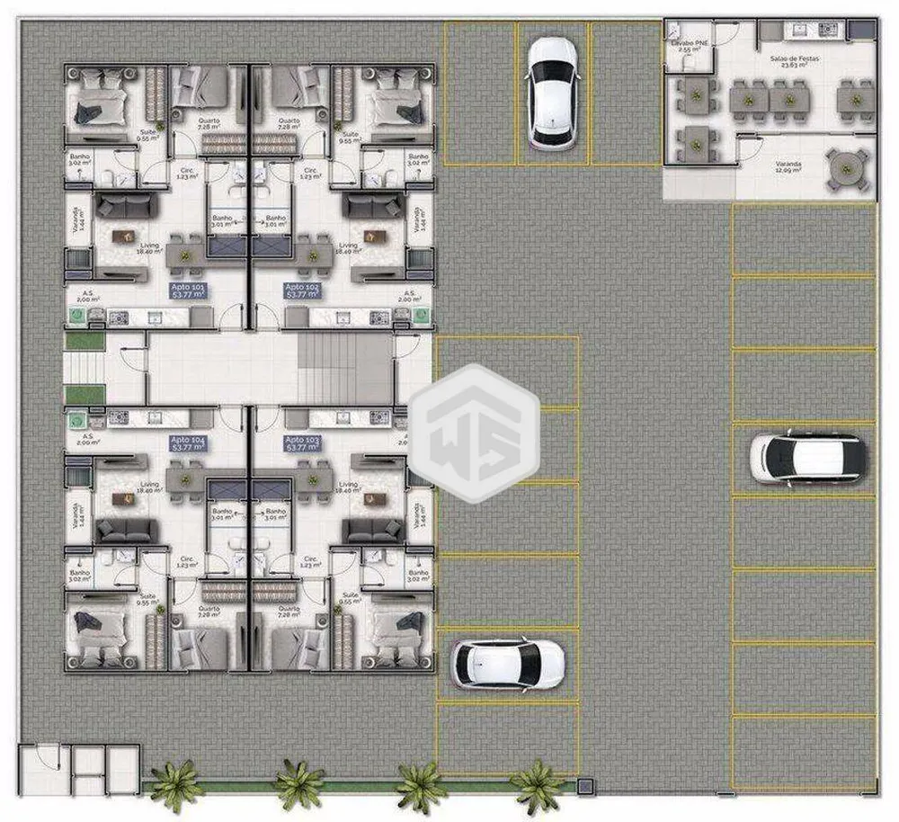 Apartamento, 2 quartos, 54 m² - Foto 3