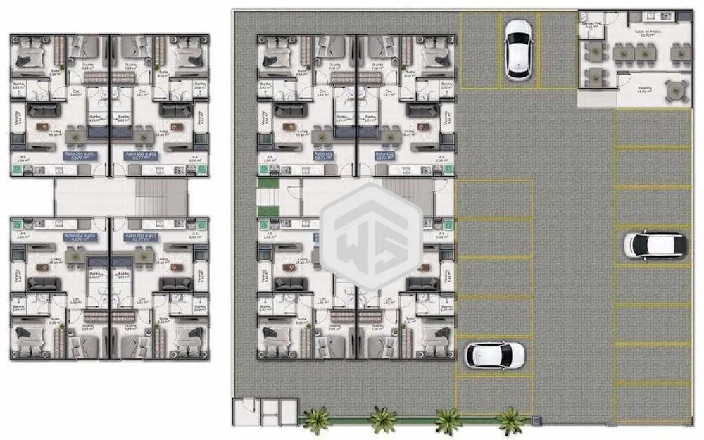 Apartamento, 2 quartos, 54 m² - Foto 1