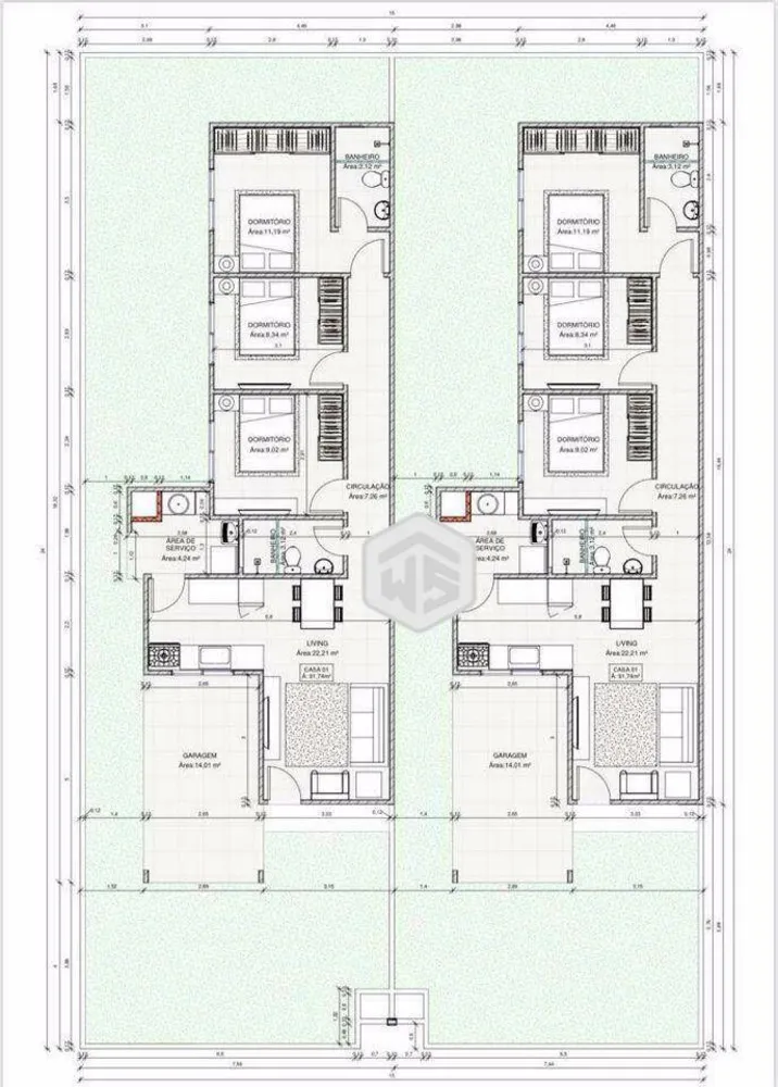 Casa de Condomínio, 3 quartos - Foto 2