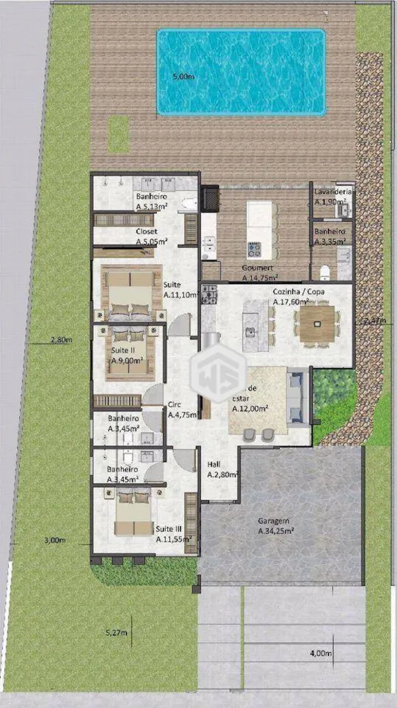 Casa de Condomínio, 3 quartos - Foto 3