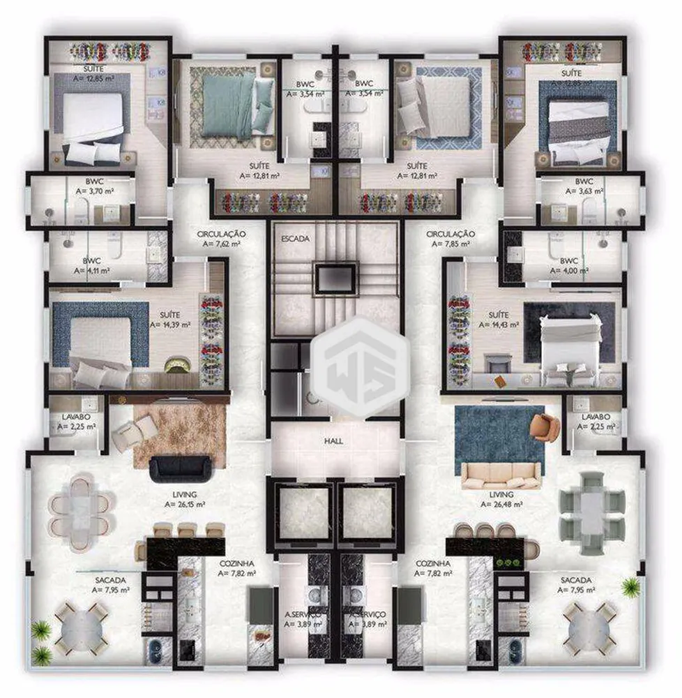 Apartamento, 3 quartos, 107 m² - Foto 7