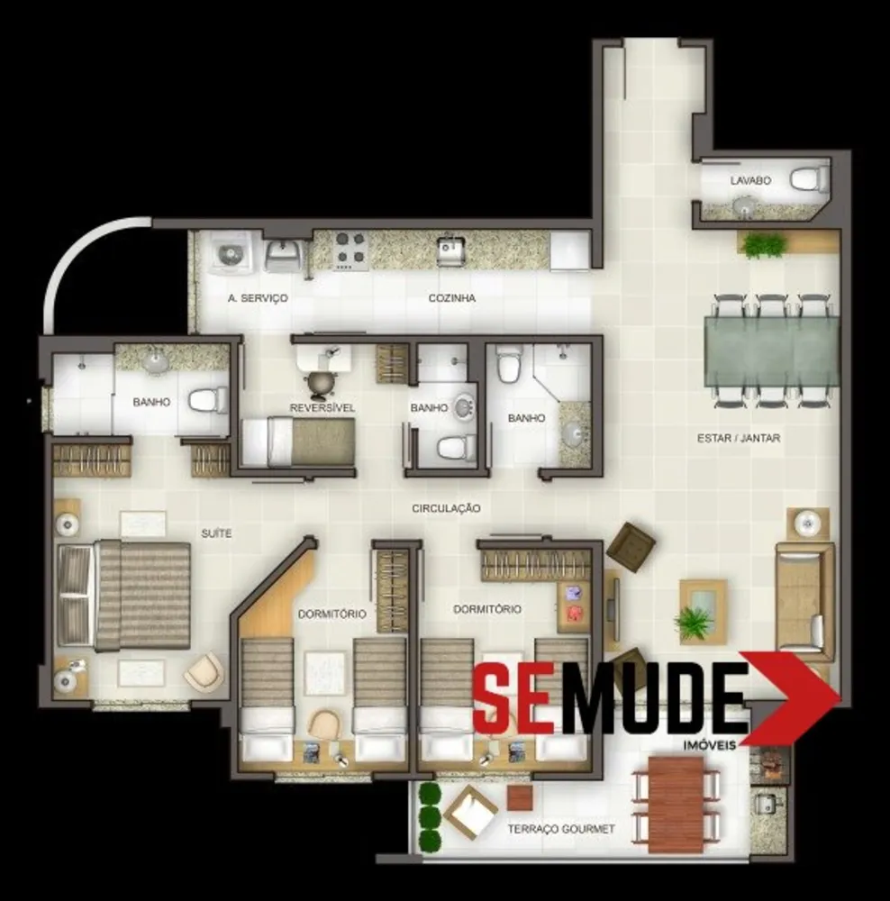 Apartamento, 3 quartos, 114 m² - Foto 1