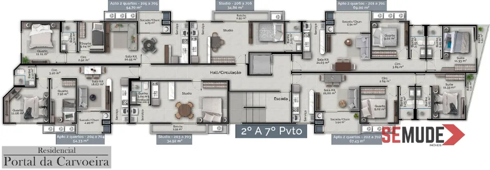Apartamento, 2 quartos, 67 m² - Foto 3