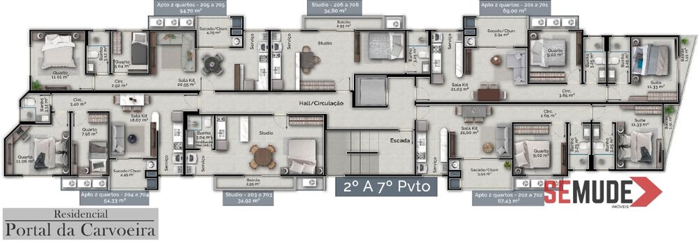 Apartamento, 2 quartos, 54 m² - Foto 5