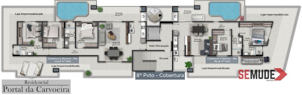 Apartamento, 2 quartos, 54 m² - Foto 2