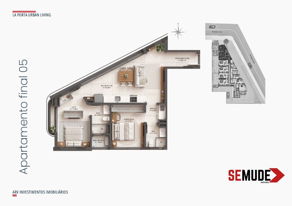 Apartamento à venda com 2 quartos, 78m² - Foto 1