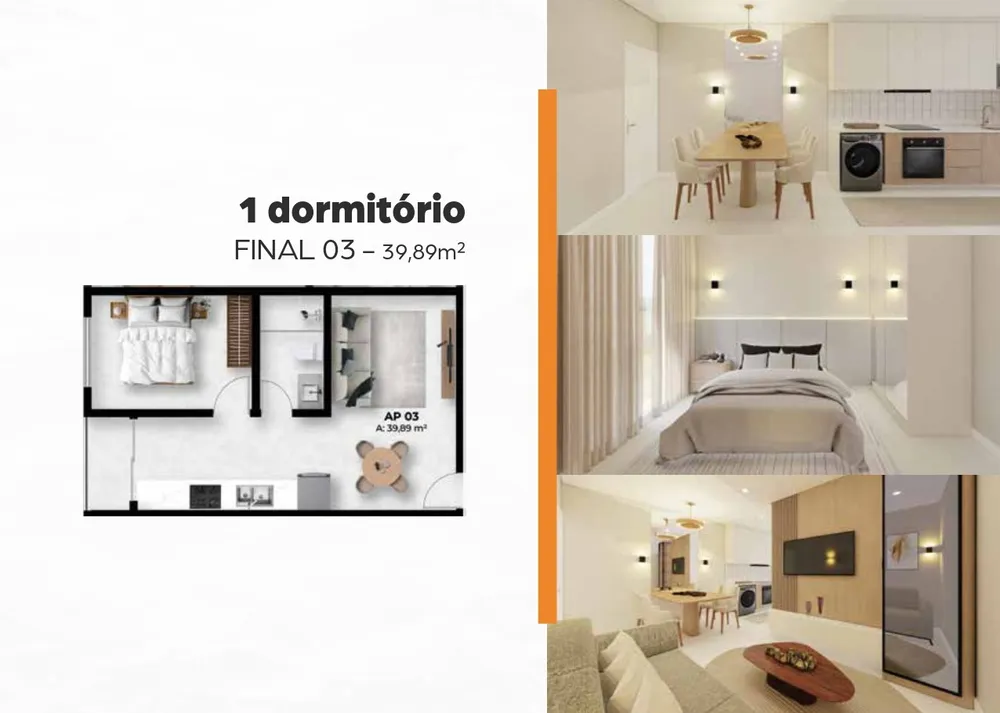 Apartamento, 1 quarto, 39 m² - Foto 1