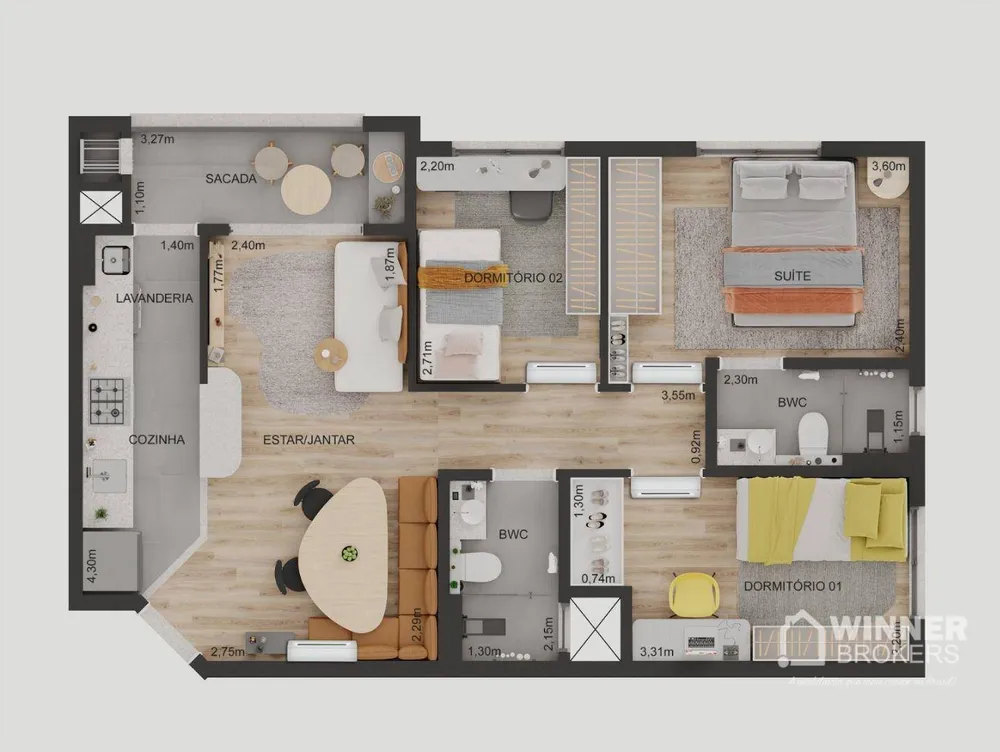 Apartamento, 2 quartos, 53 m² - Foto 12